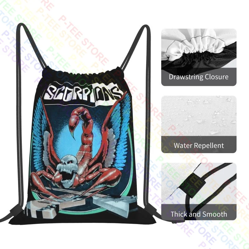 1990 Сумки на шнурке с скорпионами Crazy World Tour 90-91 сумка для спортзала школьная