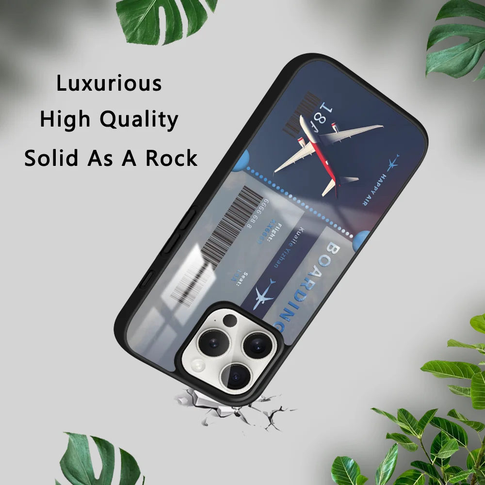 Travel-nspired Airplane Route Phone Case For iPhone 16 15 14 13 12 11 Pro Xs Max Mini Plus Celulares Hard Funda
