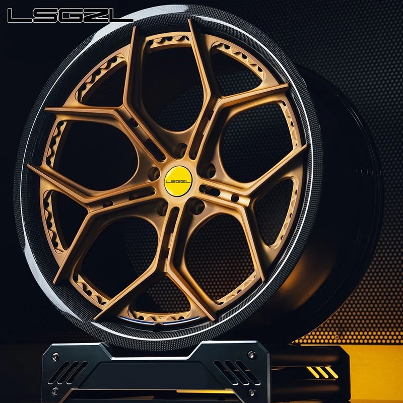 LSGZL обернутое углеродное волокно 5x130 5x114 3 5x112 обод 17-26 дюймов колесо вогнутое