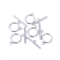 xhn 10 sets stainless steel classic ot clasp for diy necklace bracelet making toggle clasp diy jewelry findings accessories
