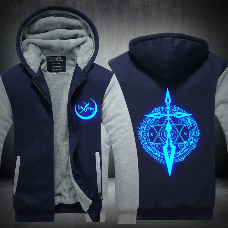 Fate Grand Order Luminous Hoodie Anime FGO Alter Coat Jacket Winter Men Thick Zipper Avenger Sweatshirt