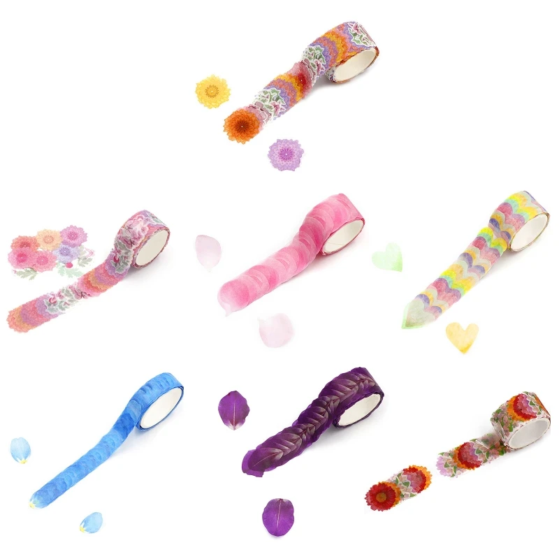 

Petal Sticker Tape Aesthetic Tape Scrapbooking Material for DIY Albm