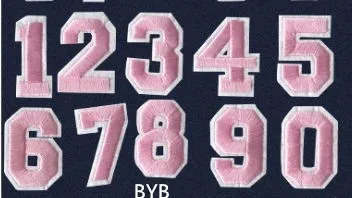 Новое поступление 10 шт. вышитая нашивка с цифрами железная мотивом аппликация