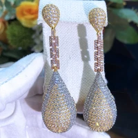 siscathy luxury drop earrings women noble and elegant cubic zirconia hanging earring prom party anniversary jewelry romanticgift