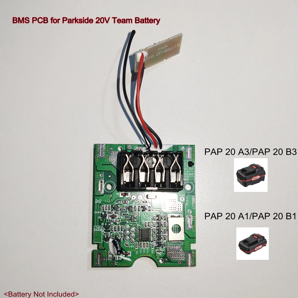 

New BMS PCB for PAP 20 A1, PAP 20 A3 for Parkside 20V Team Power Tool Battery 2000mAh 2500mAh 3000mAh 4000mAh 5000mAh 6000mAh
