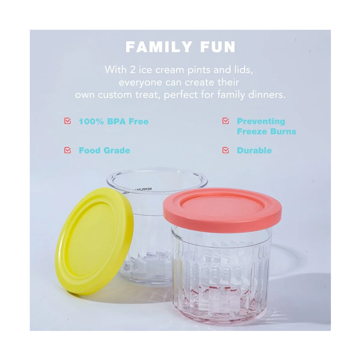 Чашка и крышки для пинтов мороженого серии Ninja NC299AM C300S NC301 контейнер сорбетов