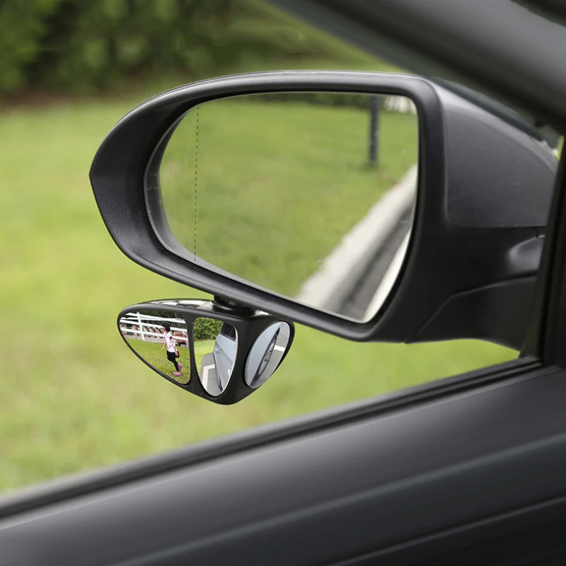 

Автомобильное зеркало заднего вида, регулируемое Выпуклое широкоугольное зеркало для слепых зон с углом обзора 360 °, аксессуары для безопасного зеркала заднего вида