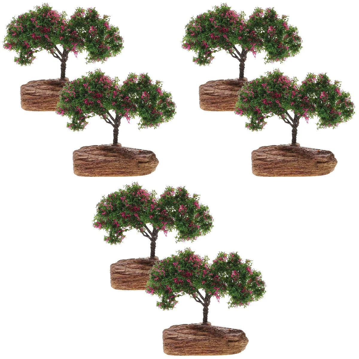 

6 Pcs Simulated Mini Tree Artificial Plants Indoor Miniatures Crafts Model Green Scenery Landscape Resin Decor Sand Table DIY