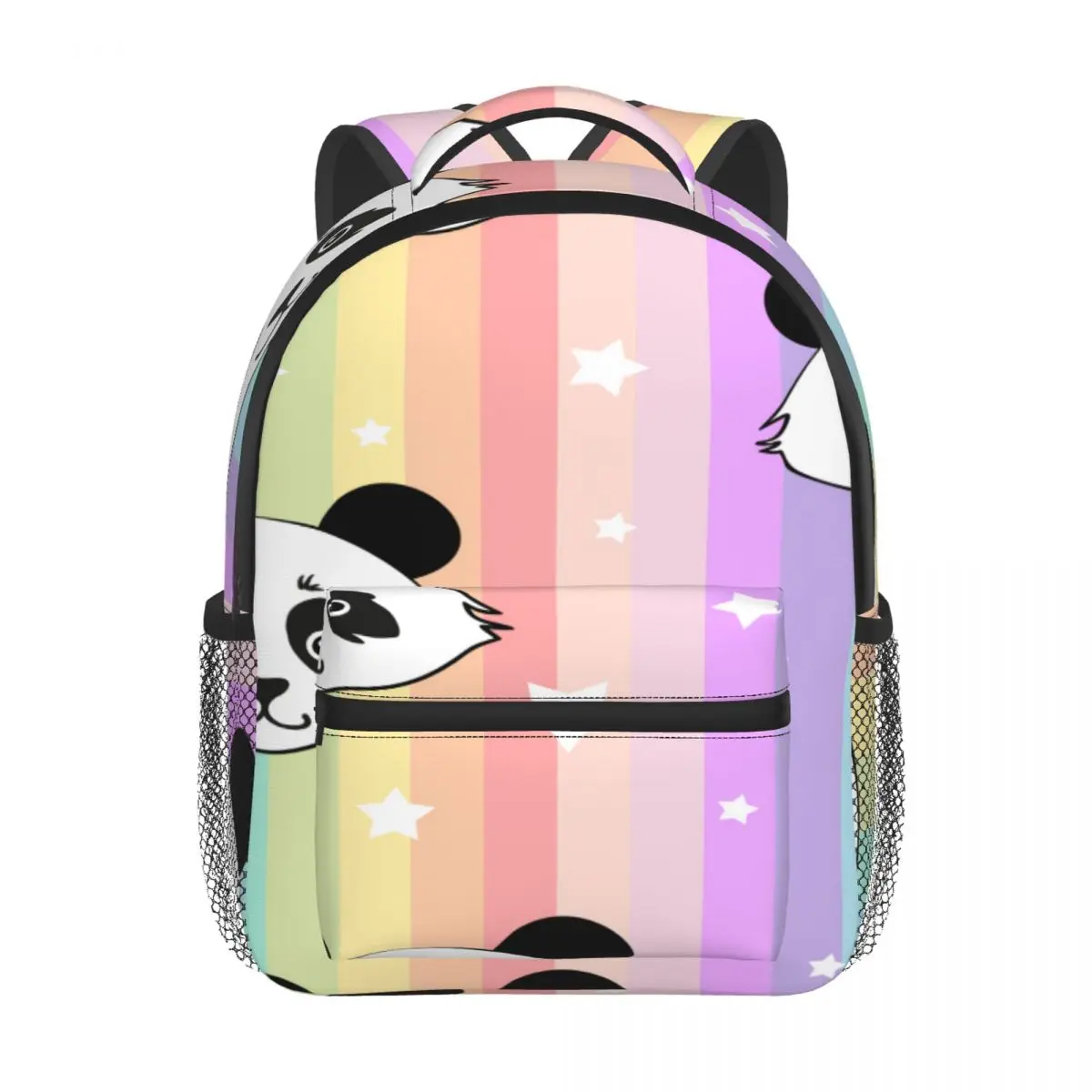 Kids Backpack Cute Panda With Rainbow Stripes Kindergarten Children Mochila School Bag