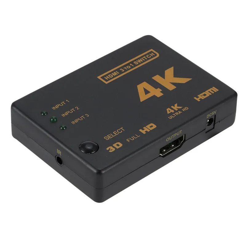 Коммутатор совместимый с HDMI 4K HD1080P 3 5 портов HD Переключатель Селектор сплиттер