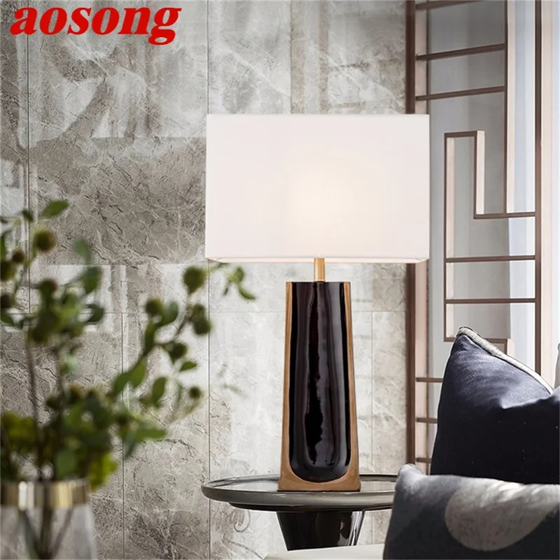 

AOSONG Modern Table Lamp Creative Fashion Marble Desk LED For Home Bedroom Living Room Decorative Light