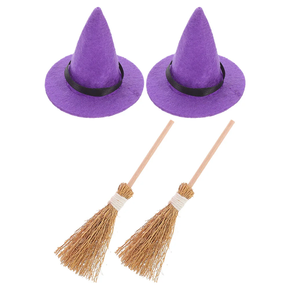 2 комплекта шляпы ведьмы на Хэллоуин для мини-домашних шляп поделки крошечный