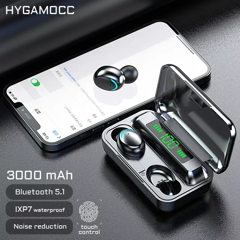 

Original F9 TWS Wireless Earphones Bluetooth Headphone HiFi Headset Led Display Earbuds Waterproof Noise Reduction HD Microphone