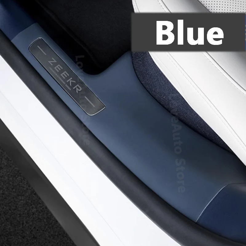 Для ZEEKR 007 2024 интерьер автомобиля из искусственной кожи порог двери украшение