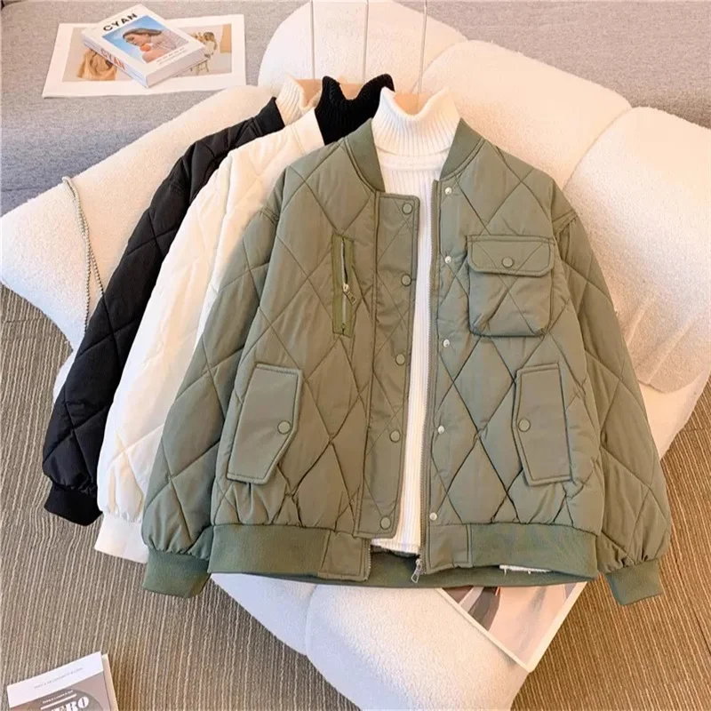 Бейсбольная куртка с хлопковой подкладкой женские парки новинка короткое