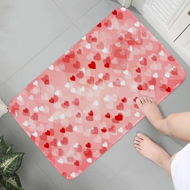

Living Room Entrance Carpet Washable Soft Rug Doormat Floor Mats Anime Kid Room Love Art Texture Parlor Mat Prayer Rug Area Rugs