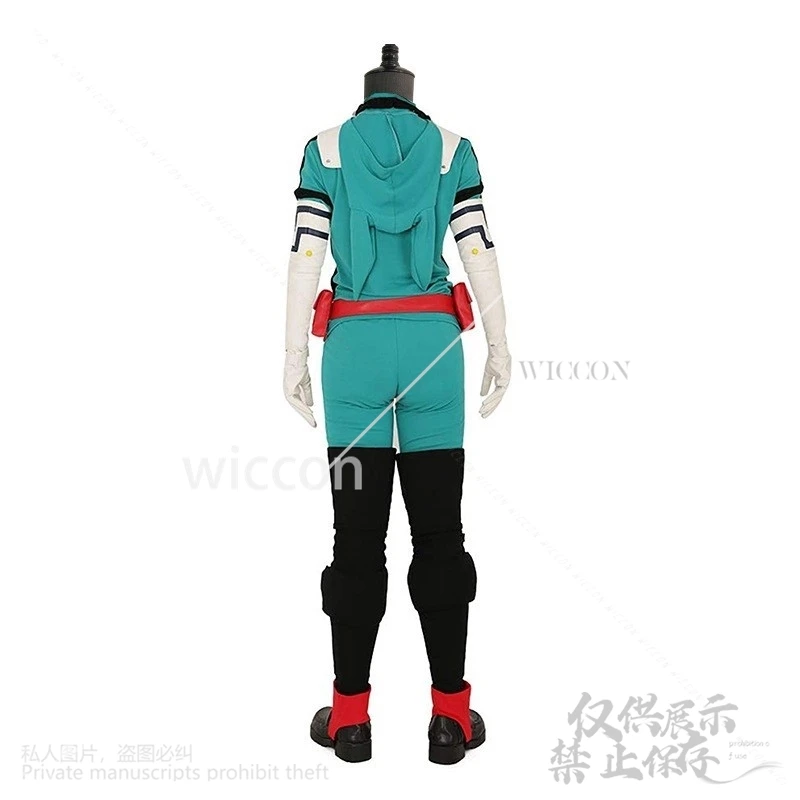 Midoriya Izuku Deku Battle Косплей Костюм Мой Аниме Герой Академические Ботинки Парик