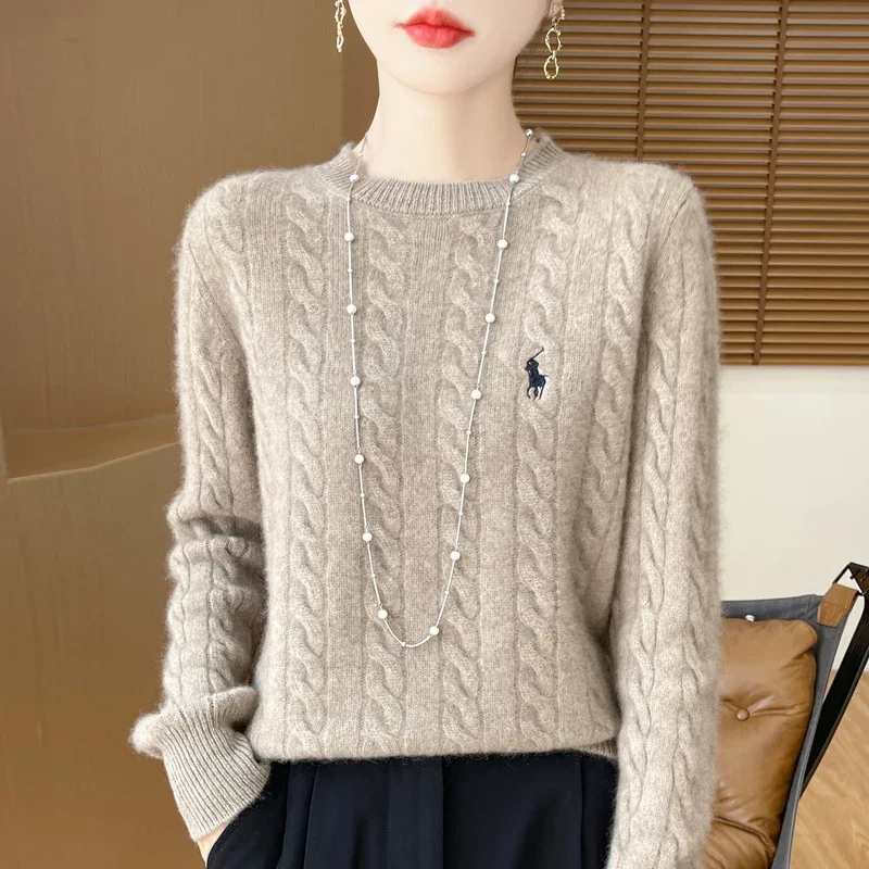 Зима-Осень новый тонкий толстый женский свитер с длинными рукавами повседневный