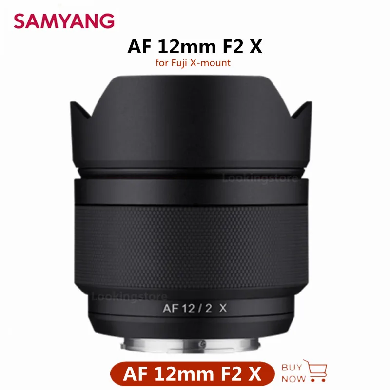 Samyang AF 12mm F2 X Lens Auto Focus Wide Angle For Fuji X Mount Camera Like X-H1 X-S10 X-pro 1, X-pro 2/pro 3/E1/E2/E2s/E3/T1