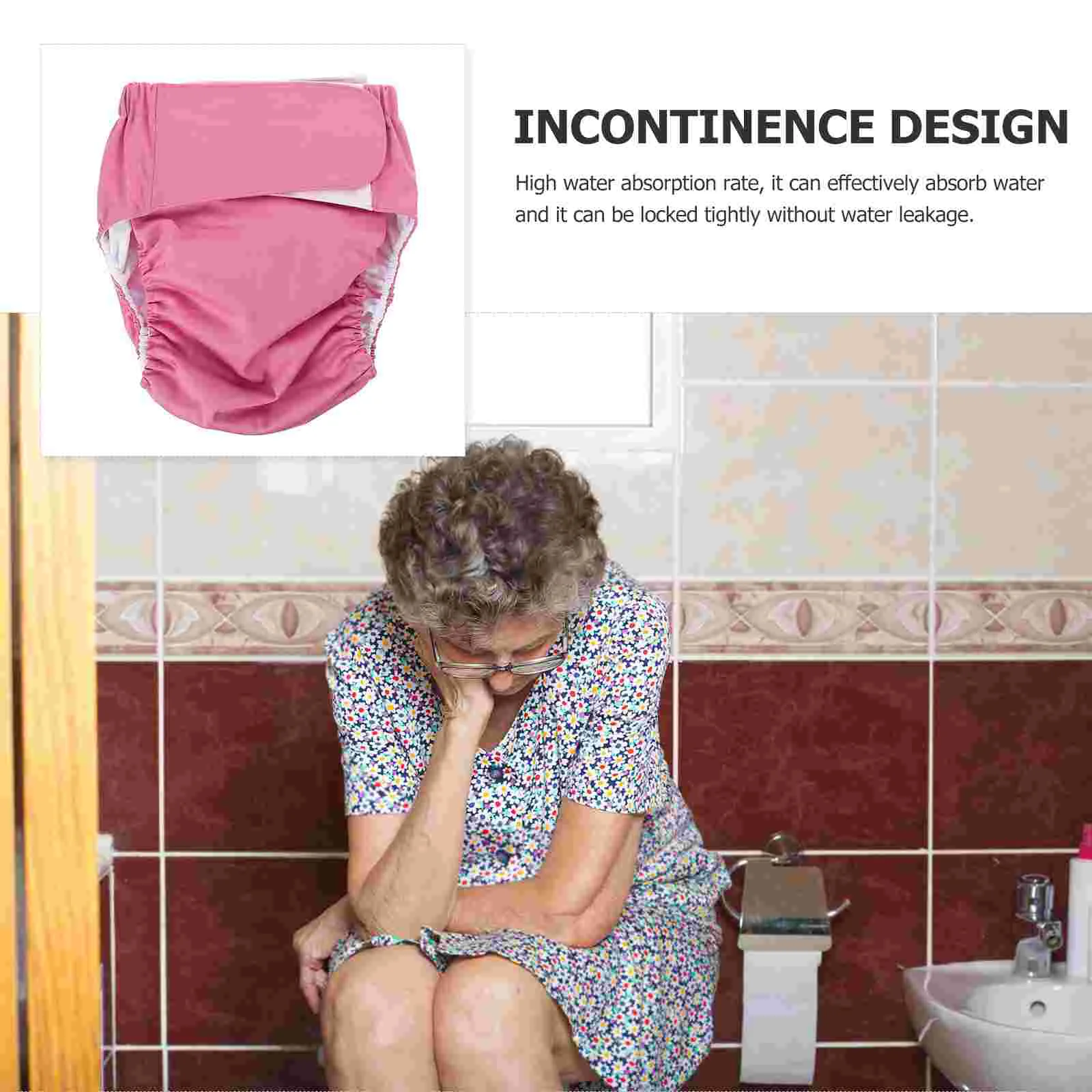 Diaper Pants for The Elderly Washable Urinal Reusable Adult Pocket Leakproof Nappy Polyester Incontinence