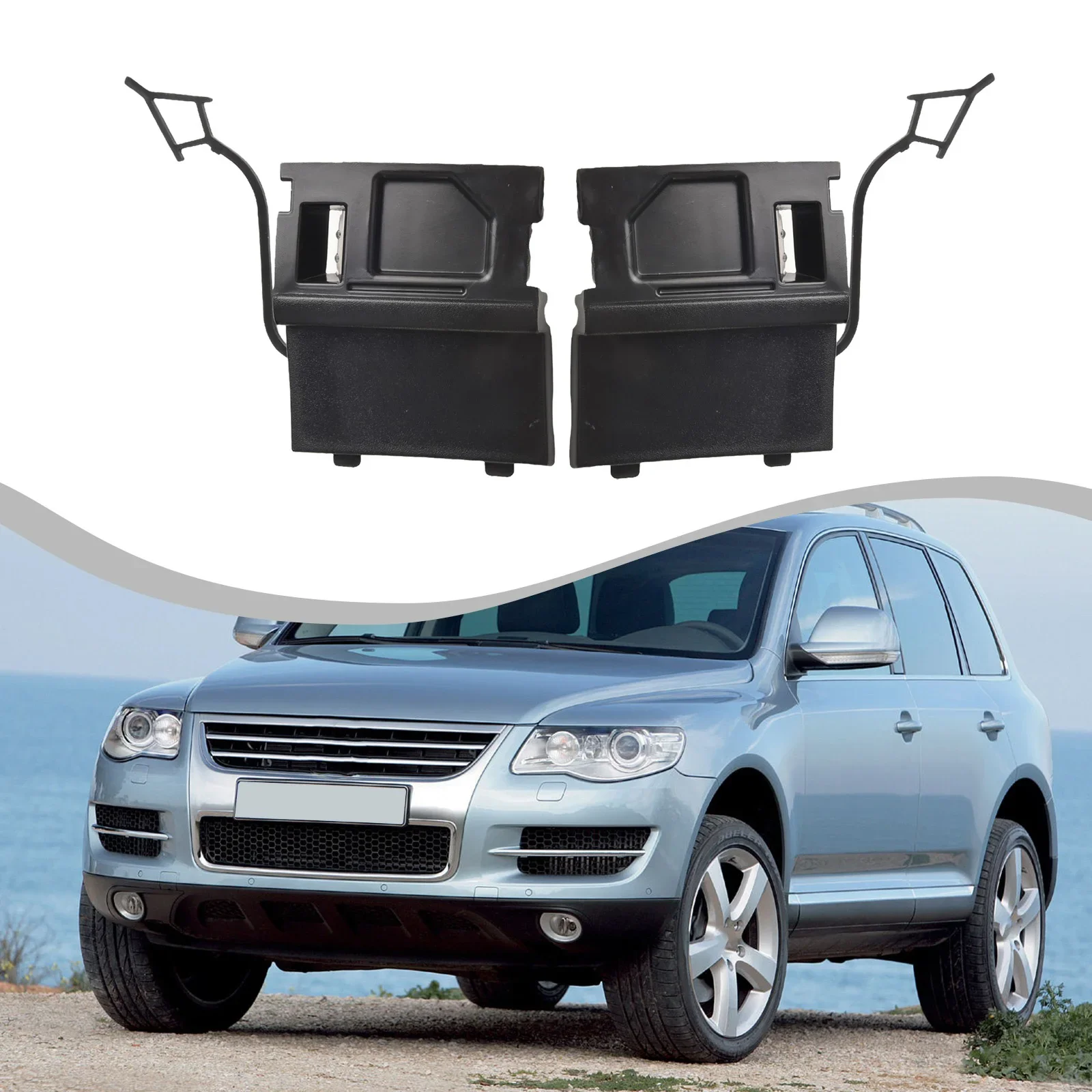 Пара черных пластиковых передних бамперов фаркоп крышка для проушины 2014 2018 OEM