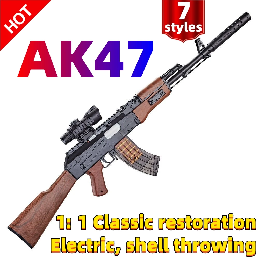

Игрушечный пистолет Ak47 в масштабе 1:1, мягкая пулевая винтовка, бластер, оружие для стрельбы, снайпера для взрослых, для игр на открытом возду...
