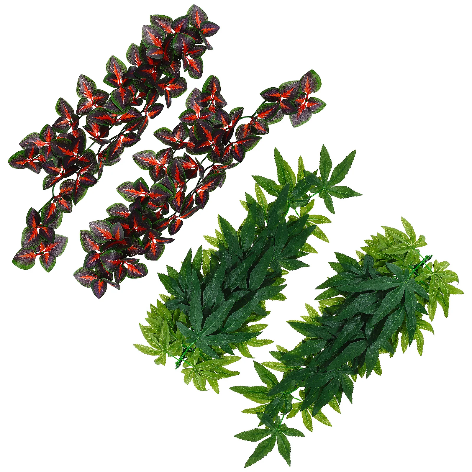 

4 Pcs Vine Terrarium Plants Artificial Green Decor Decorate Tank Decorations Silk Cloth Reptile Tanks Fogger