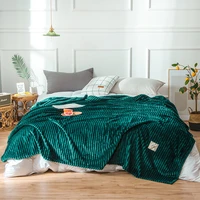 plain dyed knitted throw blanket for bedroom lightweight cozy flannel thread blanket breathable office nap bedspread