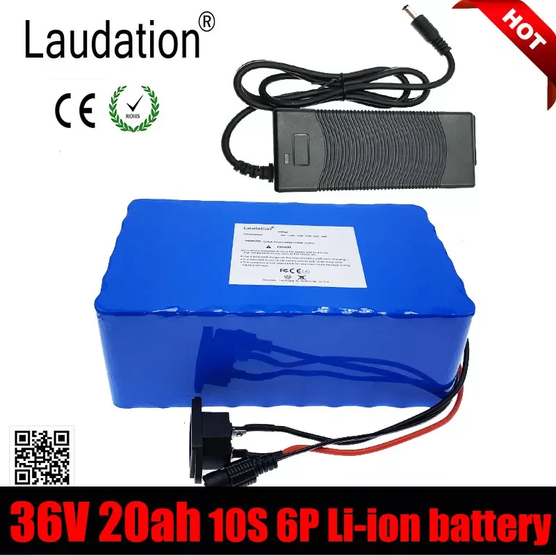 

laudation 36V 20ah E bicycle battery 36V battery pack 20ah 10S 6P electric bicycle lithium battery for 750W motor with 25A BMS
