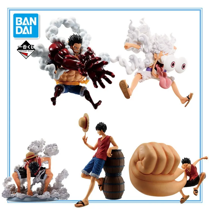 В наличии BANDAI One Piece Ichiban Kuji The Road of TV 25h Luffy ПВХ Аниме Фигурка Экшн Модель Игрушки