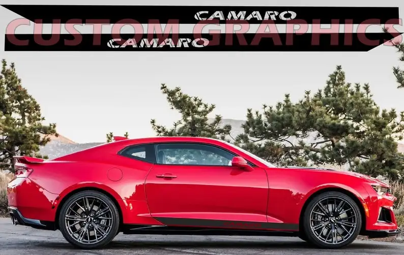 

Side Door Stripe Custom kit Stickers Set Kit Compatible with Camaro