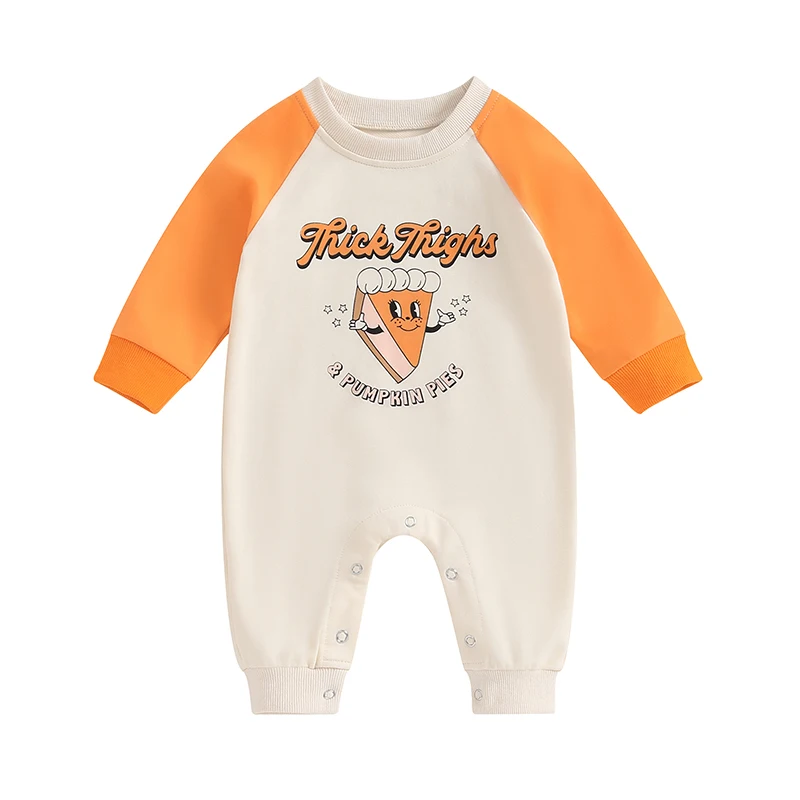 

Детский комбинезон на День Благодарения, комбинезон с длинным рукавом и круглым вырезом, Осеннее боди для новорожденных