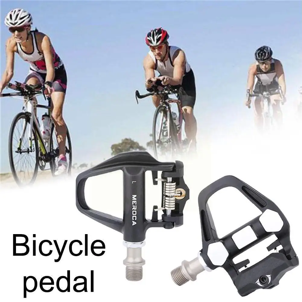 

1 Pair Of Bicycle Pedals, Road Bike Lock Pedals, Aluminum Spd Equipment Pedal With Riding Lightweight Cleats, Alloy Materia P4h2