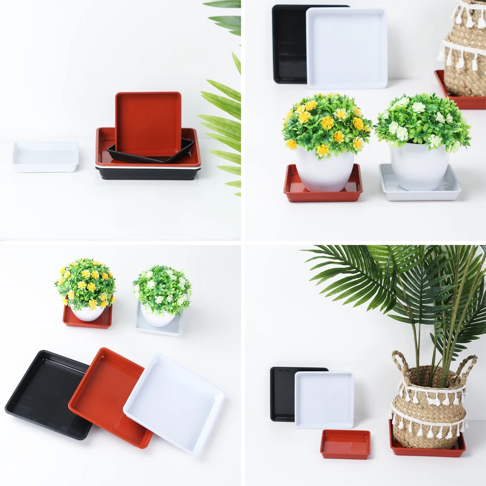 Пластиковые прочные квадратные подносы для растений