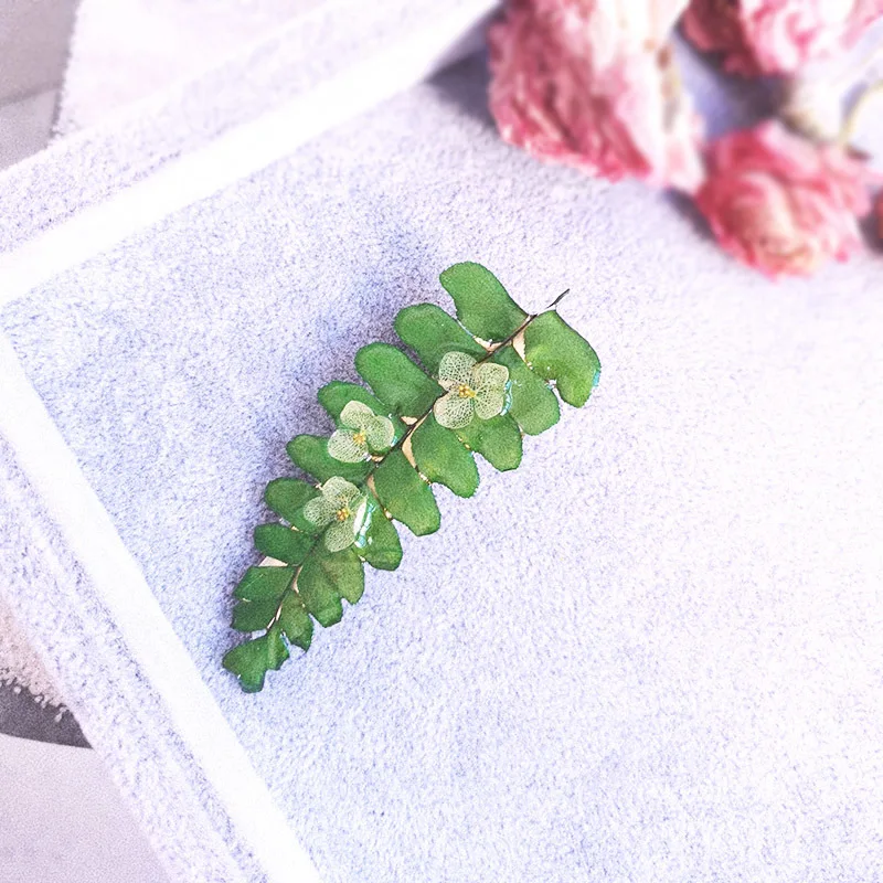 

Disney 【Fresh Mint】Preserved Fresh Flower Green Leaves Hair Accessories Duckbill Clip Spring Clip Bang Side Clip