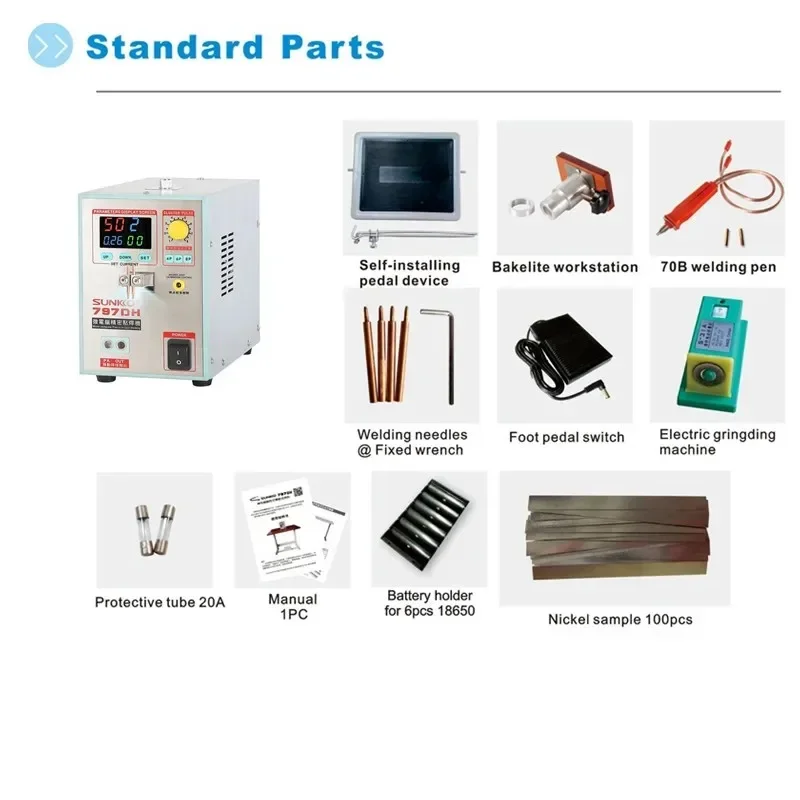 SUNKKO-3 8-киловый мощный прецизионный импульсный сварочный аппарат для точечной