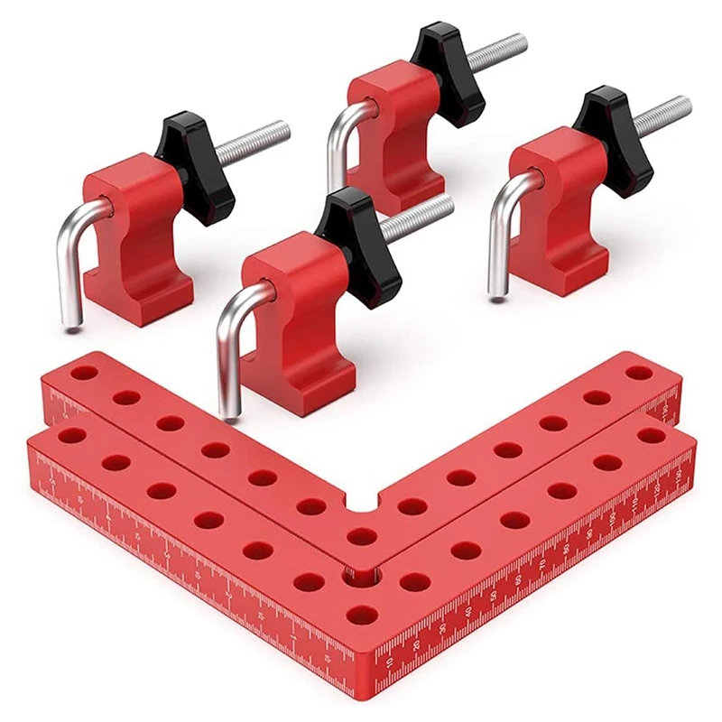 

Spot Goods 90 Degree Positioning Squares Right Angle Clamps, Aluminum Alloy L-Type Corner Clamp Woodworking Carpenter Clamping T