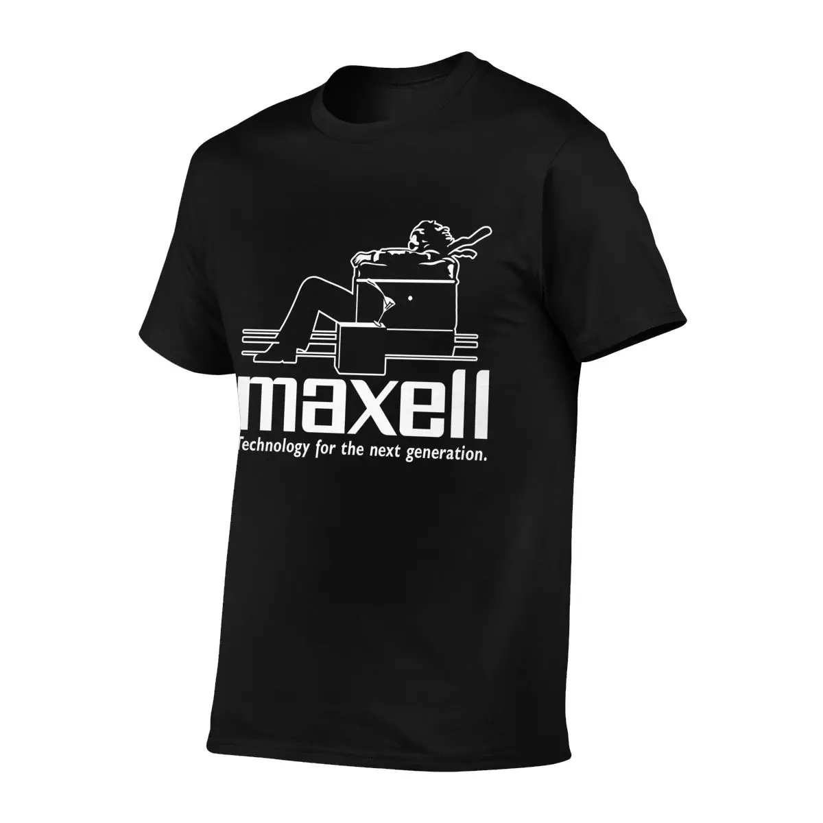 Технология Maxell выдувной логотип аудио оборудование футболка популярный тренд