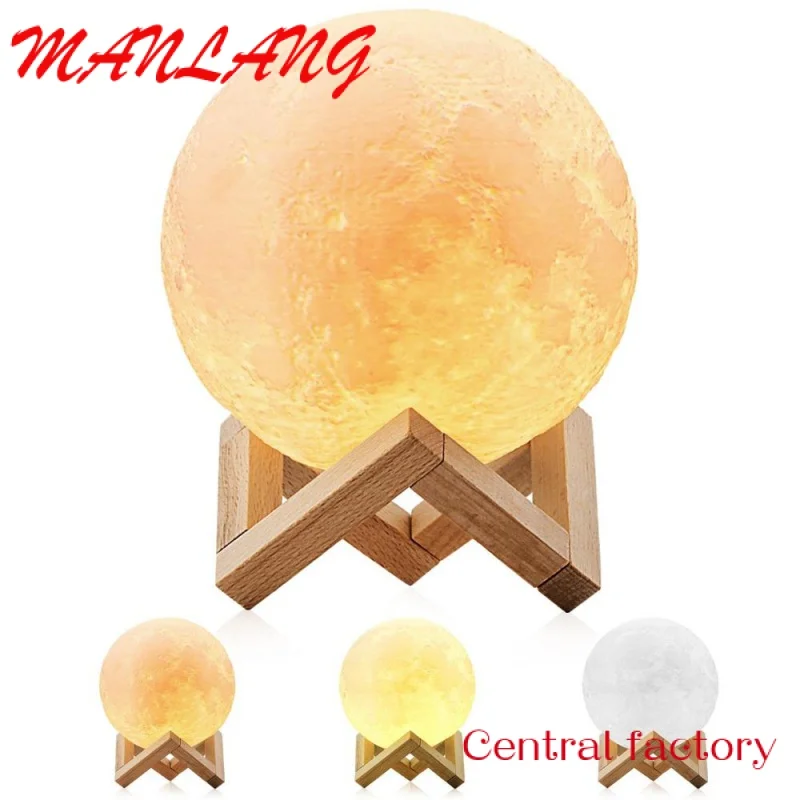 

Custom Custom Luna Floating USB Dim Desk Print Balloon Shaped Kids Ball Baby 3D Led Night Light Moon Lamp For Kids