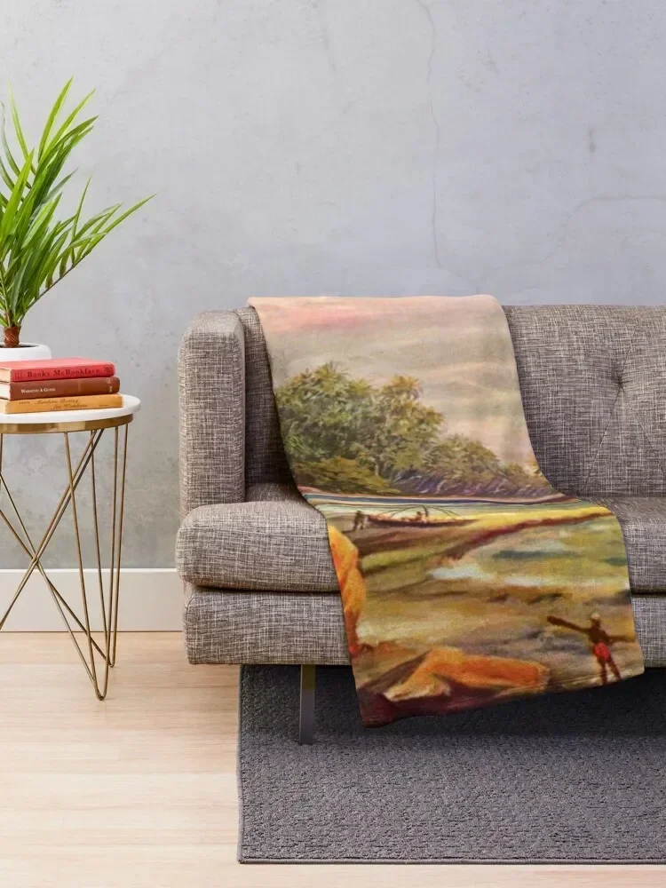 Фланелевое одеяло Cocos Island at Belligema (Gan-Duva) Ceylon -Ernst Haeckel