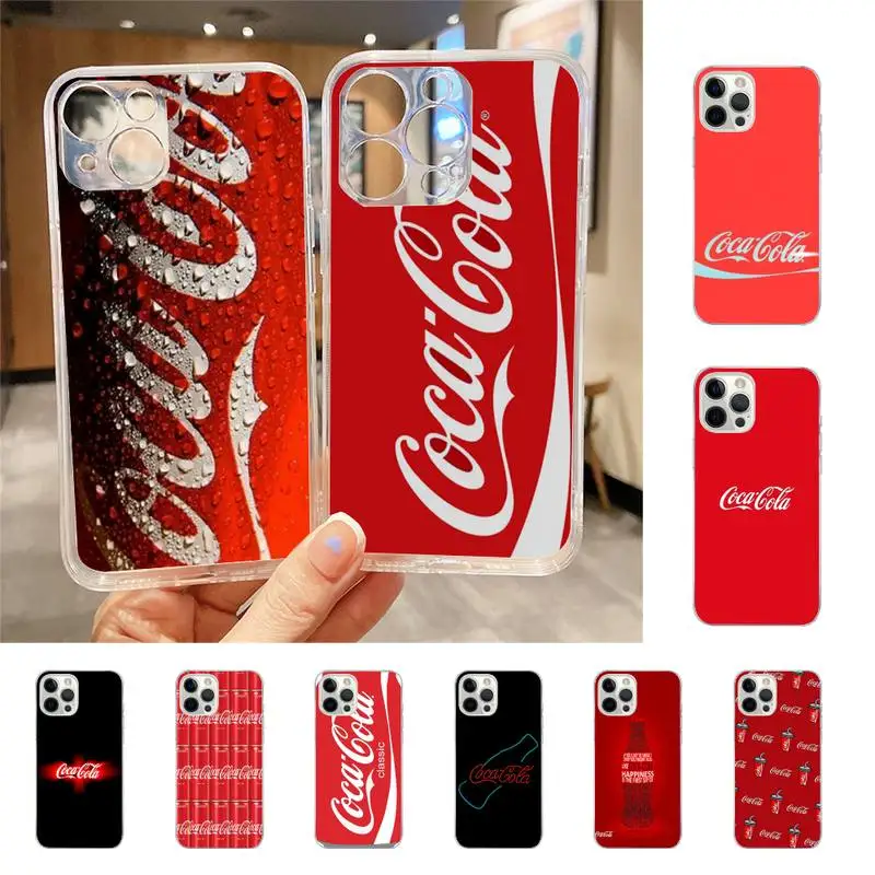 

C-Coca-Fashion Cola Phone Case For Iphone 7 8 Plus X Xr Xs 11 12 13 Se2020 Mini Mobile Iphones 14 Pro Max Case