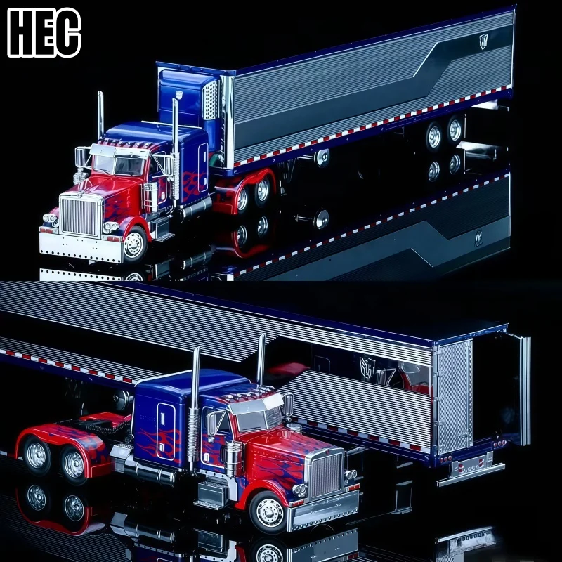 Фото Масштабная модель 1:64, 596ptimus Prime Truck Peter, выставочная серия, литая под давлением статическая миниатюрная машинка из сплава, модная коллекционная игрушка для демонстрации. №3