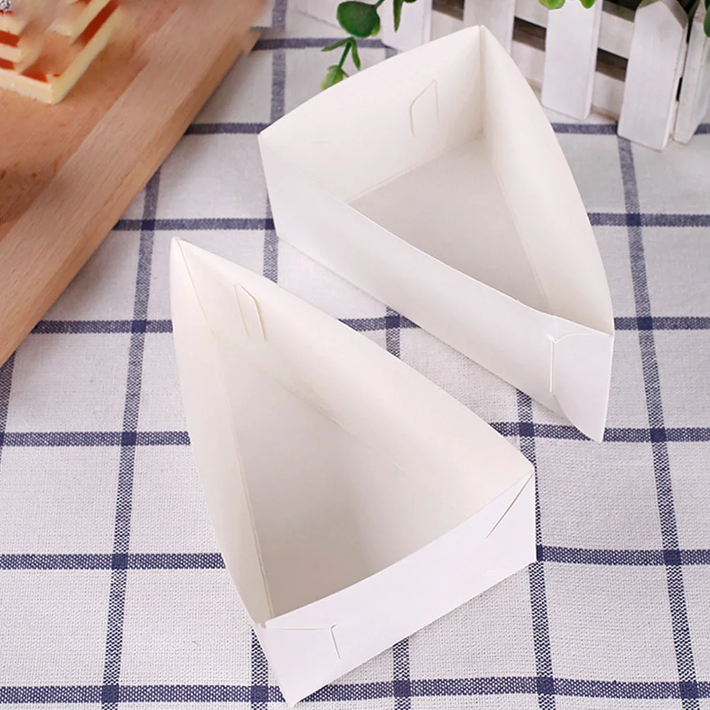 

Box Triangle Cake Sandwich Dessert Bakery Boxes Containers Pie Cheesecake Holder Pies Slice Cupcake Container Wrapping