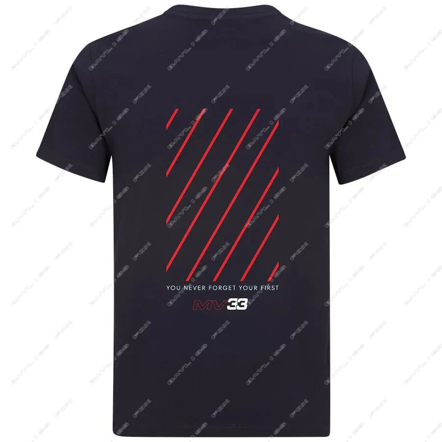 2021 футболка чемпиона мира по водителям F1 голубая дышащая MV33 с фанатом автомобиля