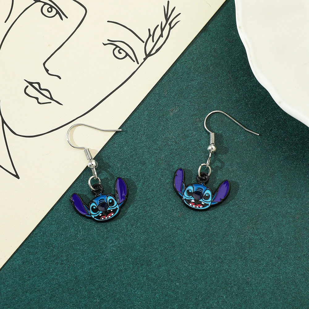 Новые серьги Disney Stitch милые с изображением инопланетянина креативные необычные