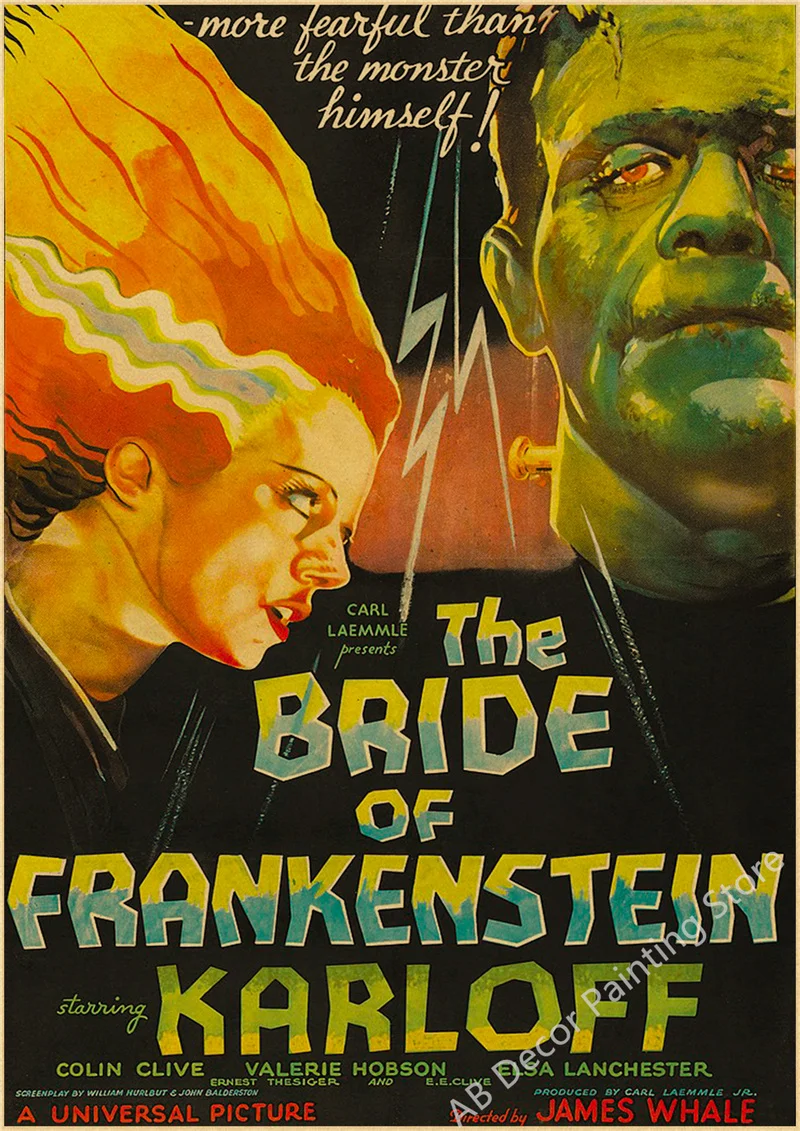 

Плакат Челюсти/Юрский Парк, стиль ретро, крафт-бумага