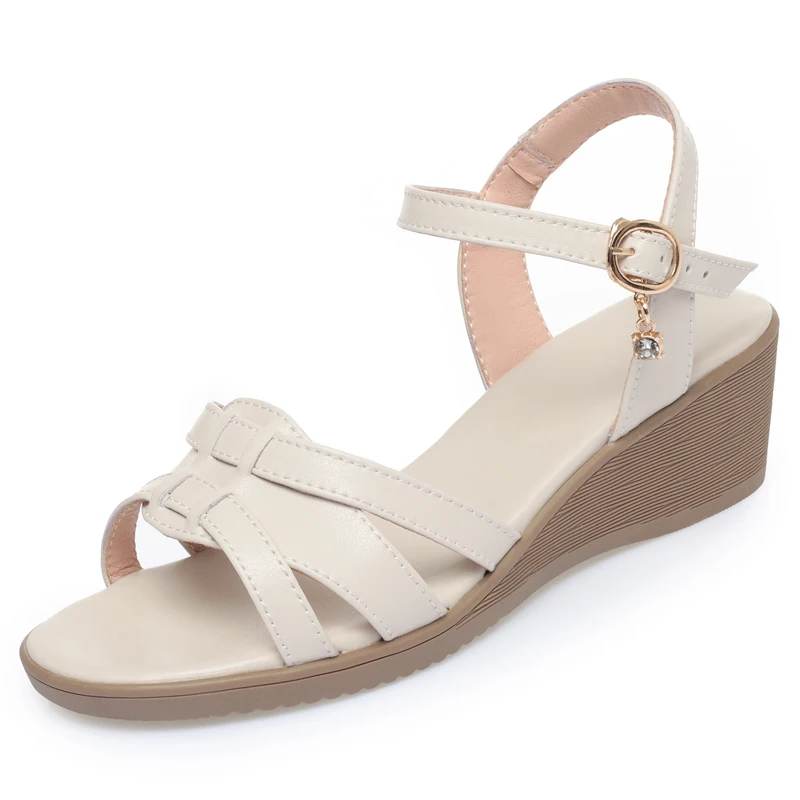 AIYUQI женские сандалии на танкетке новинка лета 2024 нескользящие для мам большие