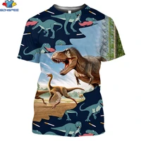 sonspee 3d print dinosaur cartoon mens t shirt jurassic t rex funny cigarette summer new product design hip hop harajuku tshirt