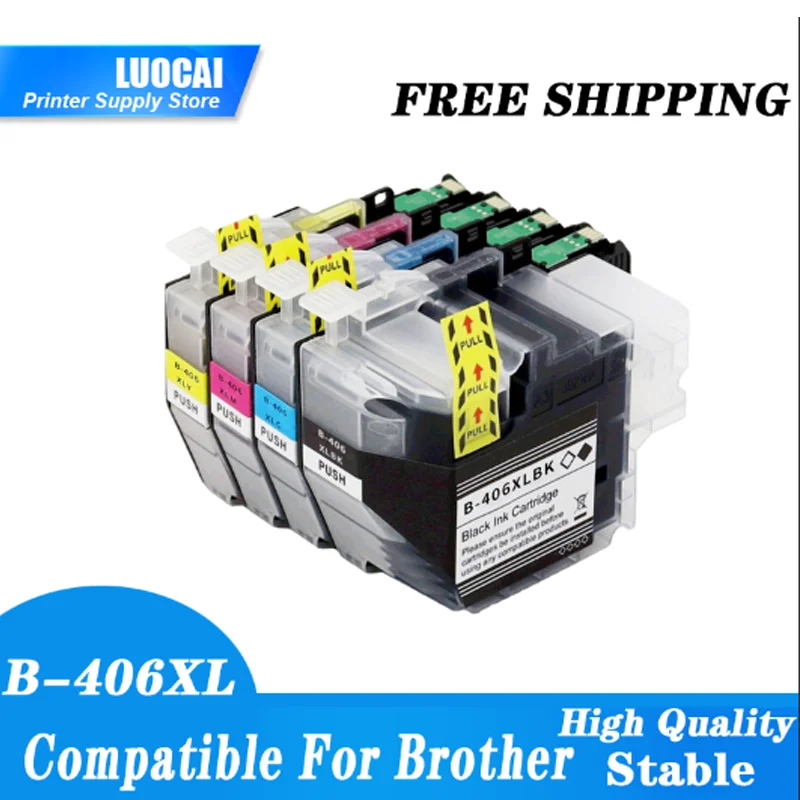 

Новый 1 комплект совместимых чернильных картриджей для принтера Brother LC406XL