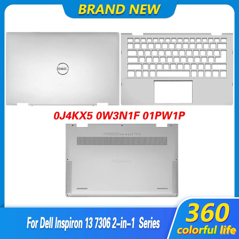 

New Original For Dell Inspiron 13 7000 7300 7306 2-in-1 LCD Back Cover/Palmrest Upper Top Cover/Bottom Case 0J4KX5 0W3N1F 01PW1P